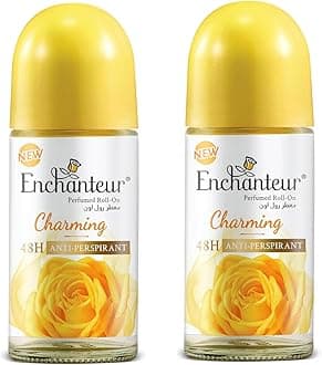 Enchanteer Roll-On Deodorant for Women, 50ml, Pack of 2, Rose & Cedarwood Scent