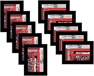 Art Street Individual Photo frames Set of 10, Picture Frame For Home Decoration, Living Room, Office Decoration (White, Size: 8x8 Inch)