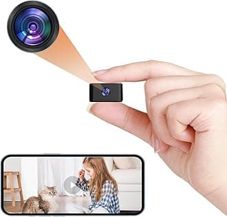 FJJVFF Mini Spy Camera - WiFi Hidden Camera - 1080P Home Security Cam - Nanny Cam - Portable Tiny Camera, Real-time Videotaping and Motion Detection, for Pet/Interior/Household Surveillance