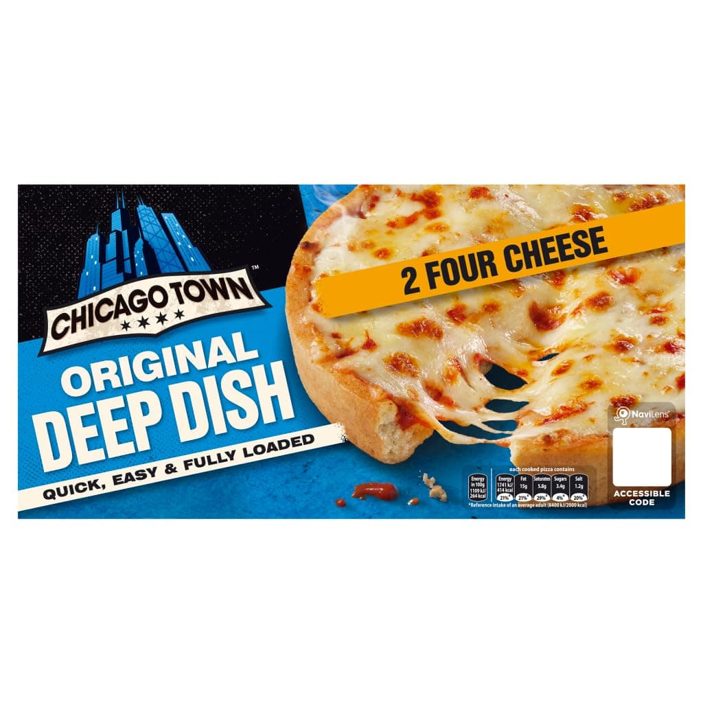 Chicago Town Fully Loaded Deep Dish 2 Four Cheese Pizzas, 2 x 148g (Frozen)