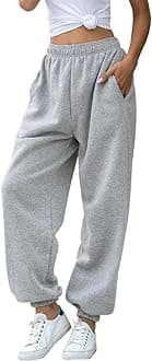 HeSaYepWomen's High Waisted Sweatpants Workout Active Joggers Pants Baggy Lounge Bottoms