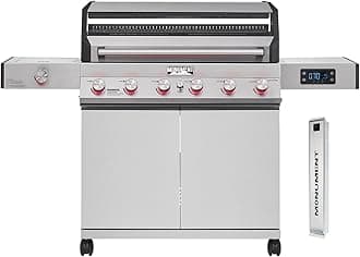 6-Burner Convertible Natural Gas Smart bbq Grill Stainless Steel Denali 605 with Smoke Box (Without Conversion Kit)