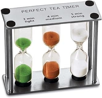 Lily's Home Perfect Tea Timer Three-In-One 3-4-5 Minute Sand Hourglass Timers