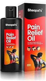 Sheopals Ayurvedic Pain Relief Oil – Natural Herbal Formula for Joint, Back, Knee, Muscle & Shoulder Pain | Enriched with Menthol, Peppermint, Mahanarayan, Gandhapura & Camphor – 120ml