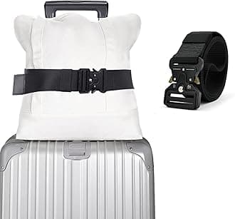 Travel Belt for Luggage - Stylish & Adjustable Add a Bag Luggage Strap for Carry On Bag - Airport Travel Accessories for Women & Men (Black)