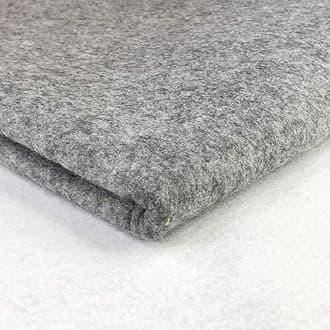 Acrylic Felt Fabric by The Metre - 60" (150cm) Extra Wide, 1mm Thick - Continuous Length Soft Crafting for Sewing, Applique, Decorations & Upholstery - Discount Fabrics LTD(Marl Grey,1)