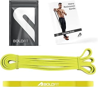 Boldfit Heavy Resistance Band for Workout Set Exercise & Stretching Pull Up Bands for Home Exercise for Gym Men & Women Loop Bands Toning Bands Resistance Band Yellow (3-7 Kg)