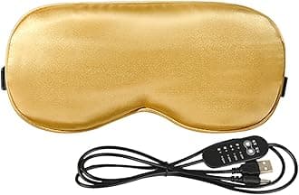 Heated Eye Patch,Warm Eye Patch,USB Electric Eye Heating Pad with Temperature & Timer Control, Dry Eye Patch for Dry Eyes for Relax & Reduce Eye Strain Dark Circle & Improve Sleep Light Brown