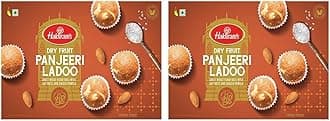 Haldiram's Mithas Ladoo - Dry Fruit Panjeeri Box, 400 Gram, Indian Sweets Diwali Gift Pack (Pack of 2)