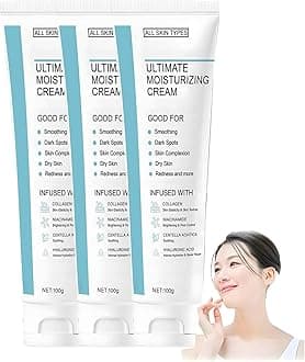 Ultimate Moisturizing Cream - Deep Hydration & Repair Face Cream for All Skin Types - Brightening, Wrinkle Reducing & Pore Smoothing - With Hyaluronic Acid & Collagen (300g)
