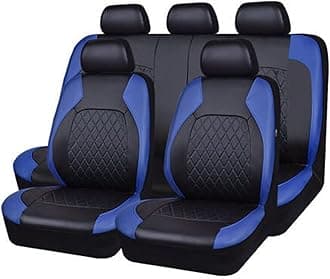 9 Pcs Seat Covers for Toyota Raize 2019 2020 2021 2022 2023 2024 2025, Leather Car Seat Cover Waterproof Non-Slip All Weather Interior Accessories,Blue
