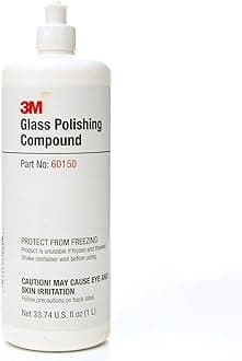 Glass Polishing Compound with Cerium Oxide Mineral, Defect Repair and Scratch Removal, One Step Polish, Removes Fine Scratches, Swirl Marks, Water Spots, 60150, 1 Liter