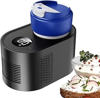 Fully Automatic Yogurt Maker, 3 in 1 Yoghurt Maker Machine with LCD Display Timer, Dual Function of Hot and Cold, Ideal for Homemade Individual Yoghurt Pots black