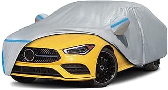 Car Cover for 2013-2025 Mercedes-Benz CLA 180 200 220 250 AMG 35 45/CLA-Class, Waterproof Custom-fit Sun Rain UV Dust Snow Protection Outdoor CLA Full Car Cover with Door Zipper and Cotton Lining-Gray