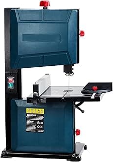 Bandsaw,3-Amp & 8-Inch Band Saw, 1800FPM Benchtop Bandsaw with Removable Safty Key, 0-45 Tilting Range, Saw For Cutting Wood with Fence and Miter Gauge, Band Saws for Woodworking
