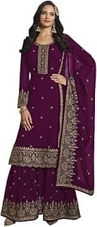shopNstyle Ready to Wear Indian Pakistani Fashion Ethnic Wear Designer Straight Salwar Kameez Suit for Womens