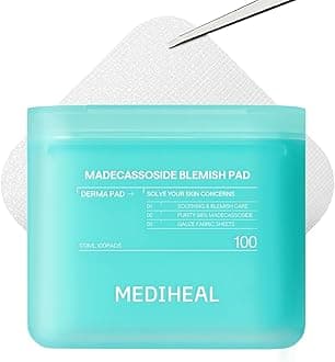 MEDIHEAL Toner Pads 100 Count - Madecassoside Blemish Care Toner Pad with Centella Asiatica - Improves Uneven Skin Tone & Deep Hydration - Vegan Hypoallergenic Face Gauze, Korean Skin Care