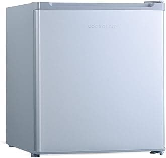 Cookology MFZ32SL Small Table Top Mini Freezer in Silver - 32 Litre Capacity - For Counter Tops - Adjustable Temperature Control & Legs - Removable Wire Shelf - 4 Star Freezer Rating