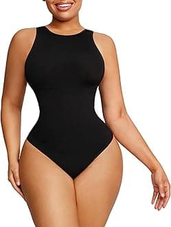 Bodysuit for Women Tummy Control - Shapewear Racerback Top Clothing Seamless Body Sculpting Shaper High Neck