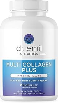 Women's Multi Collagen Pills | Collagen Supplements to Support Hair, Skin, Nails, & Joints | Hydrolyzed Collagen Supplements Types I, II, III, V & X | 180 Capsules