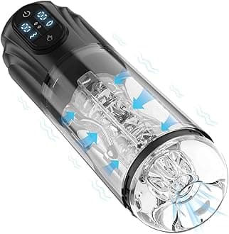 Automatic Sucking Masturbator Sex Toys - Upgraded Male Masturbators Cup with 10 Vibrating & Suction Modes, Hands Free Blowjob Adult Sex Toy Stroker Pocket Pussy with 3D Textured for Men Penis Pumps
