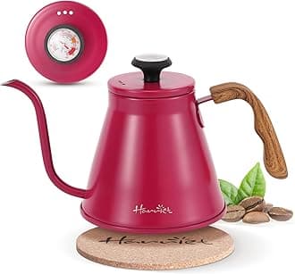 Gooseneck Kettle, Harriet 37oz Pour Over Kettle with Thermometer, Coffee kettle for Stovetop, Stainless Steel Kettle with 3-Layer Base, Anti-Hot Handle, for Drip Coffee & Tea