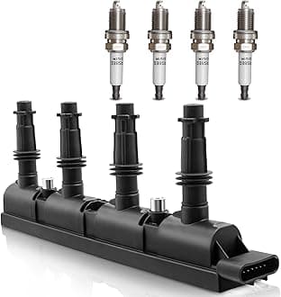 UF669 Ignition Coil & 1675 Double Iridium Spark Plug Compatible with 2011-2020 Chevy Cruze Sonic Trax Volt Buick Encore Cadillac ELR D521C & PFR7S8EG