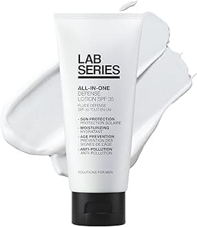Lab Series Men's All-In-One Defense Face Lotion SPF 35 - Mineral Oil Free Sunscreen - Anti Aging Face Moisturizer with SPF - Skin Care for Men, 3.4 Fl Oz