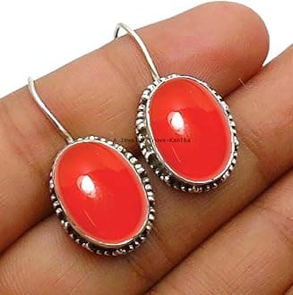 10x14MM Oval Gemstone Sterling Silver Ellipse Dangle Earrings for Women, Bezel Set Ear-Wire Earrings, Bridesmaid Earrings Mother's Day Gift (Amethyst)