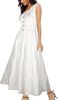 OSTOOWomen's 2024 Summer Boho Floral Print Tiered Casual Flowy Long Maxi Dress