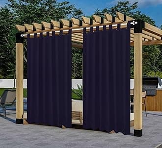 Waterproof Polyester 300GSM Fabric Sun Rain & Vision Blockage Curtains with Top Style Loop Used for Door,Balcony,Outdoor & Indoor Area(Purple 4.5 X 4.5 Feet,Piece of 1)