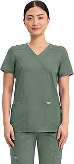 Cherokee Women's Mock Wrap Top Medical Scrubs