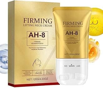 Ah-8 Firming Neck Cream, Tighten And Lift Neck Cream, Neck Firming Creams Contain Hexapeptide, With Double Roller Massage, Reduce Wrinkles Fine Lines And Double Chin, Firm And Lift Sagging Skin