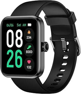 Smart Watch, Fitness Tracker with 45mm Touchcreen, Heart Rate Monitor, Blood Oxygen, Sleep Tracking Fitness Watch IP68 Waterproof Smartwatch for Women Men Compatible with Android iOS