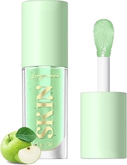 Moisturizing Lip Oil,No-Sticky Lip Gloss Lip Balm Lip Care,Fruit Flavoured Lip Oil For Dry Lip's Moisturizing Hydrating And Nourishing ((Green Apple))