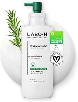LABO.H Scalp Strengthening Shampoo for Hair Growth & Anti-Loss | Vegan Ceramide Haircare Routine with Rosemary Oil, Biotin and Caffeine, Paraben Free, Korean Hair Care, 13.5 Fl. oz.