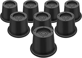 Round Bed Risers 2 inch Heavy Duty, Circle Furniture Risers for Chair, Table and Desk Legs Elevation (Pack of 8, Black)