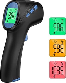 Forehead Thermometer for Adults and Kids, Digital Infrared Thermometer with Fever Alarm, Fast Accurate Results, Easy to use