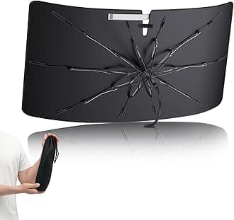 LANTU Windshield Sunshade for 2023 2024 2025 Honda Pilot Accessories Foldable Sun Shield Block UV Rays with Dual-Silver Coating& Nano Ice Crystal Cooling Keeps Car Interior Cool& Protected