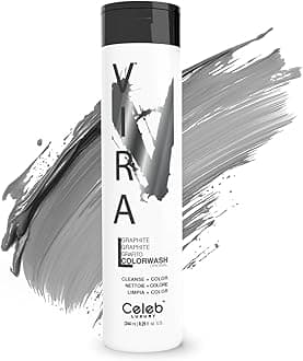 Celeb Luxury Graphite Viral Colorwash, Professional Semi Permanent Hair Colour Depositing Shampoo, Maintains and Refreshes Metallic Silver Hair Colour