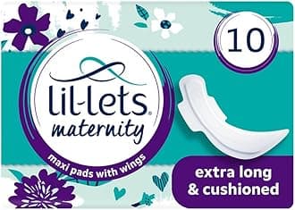 Maternity Maxi Sanitory Pads With Wings - Perfect for 0-3 Weeks Post Birth - Wide Shaped Back - Super Soft - Extra Long and Cushioned - Skin Friendly - Leak Protection - 10 units