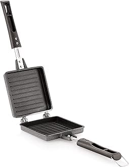 Tosaa Non Stick Super Heavy Thickness Gas Toaster Jumbo/Big Breads Non Electric Sandwich Maker | Cool Touch Handles | Gas Stove Compatible