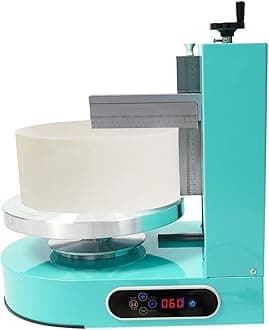 Cake Decorating Machine, 200W Cake Cream Spreading Machine 60-320rpm Rotating Speed Automatic Cake Cream Spreading Machine with LCD Display for 4-12 inch Cakes (Green)