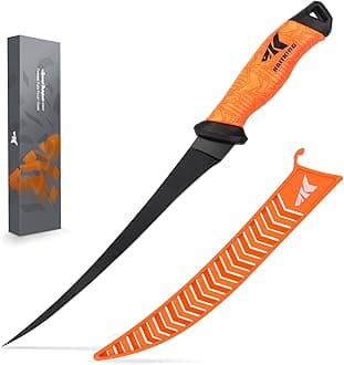 Speed Demon Pro Fillet Knife - Razor Sharp G4116 German Stainless-Steel Blade, Professional Level Knives for Filleting and Boning, Non-Slip Handles, Includes Protective Sheath