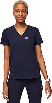 FIGS Catarina Scrub Tops for Women — Classic Fit, 1 Pocket, Four-Way Stretch, Anti-Wrinkle