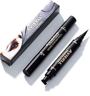 Winged Eyeliner Stamp-2 Pens, Waterproof Long Lasting Quick Flick Wingliner, Lasting Smudgeproof Natural Cat Eye Vamp Liquid Eye Liner Black(Small Triangle)