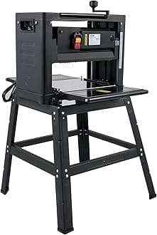 Thickness Planer - 13-Inch Benchtop Wood Planer, 2000W, 8000 rpm, 15 AMP, Foldable, 6m/min Planing Speed, Iron Stand, Dust Exhaust for Woodworking