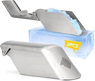 ARC USA, BQ35 2 PCS Hand Ice Shaver with Adjustable Blade, Stainless Steel Ice Machine, Ice Shavers for Snow Cones and juice, Mexican Ice Maker