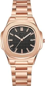 Mens Watch Analog Quartz Stainless Steel Date Watches Business Casual Business Watches for Men Women Luxury Style