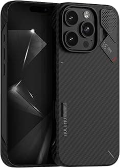 Aulumu A16 Aramid Fiber for iPhone 16 Pro Case | 1500D Ultra Slim Woven | Real Cooling | Compatible with MagSafe Black